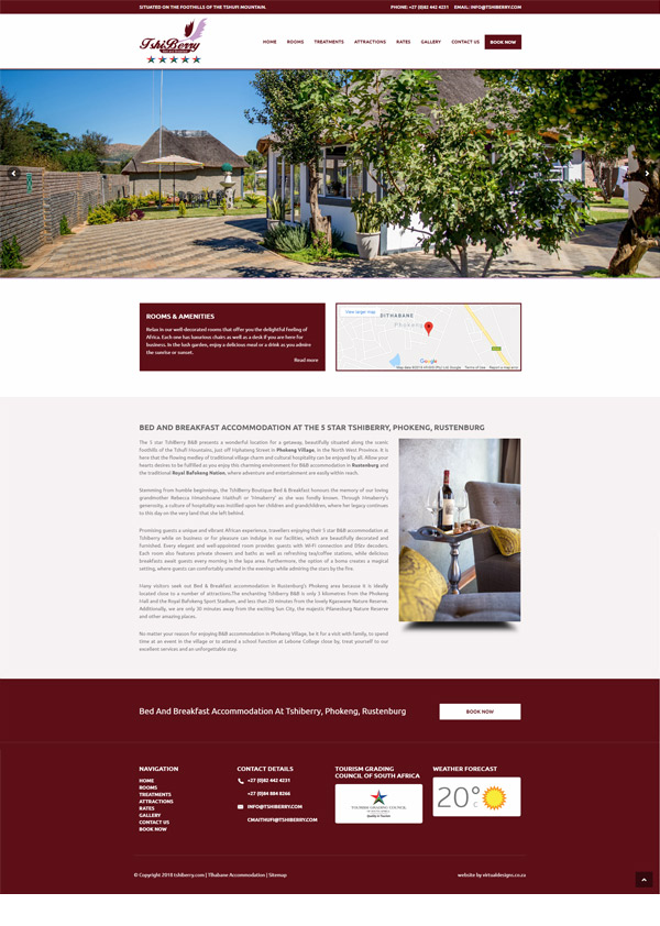 WordPress Developed Website for B&B