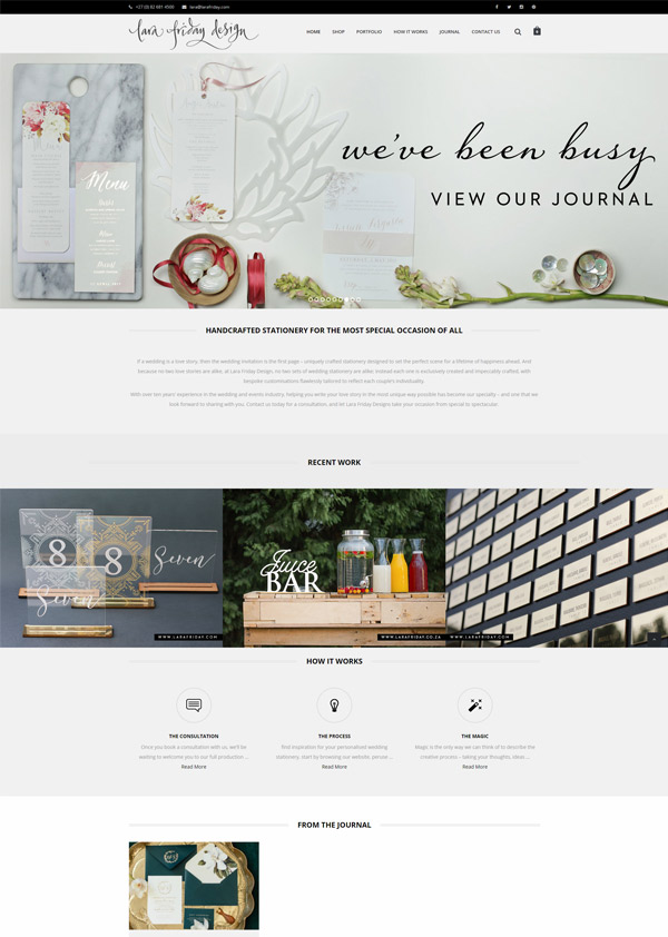 WordPress Website Design for Lara's Designs