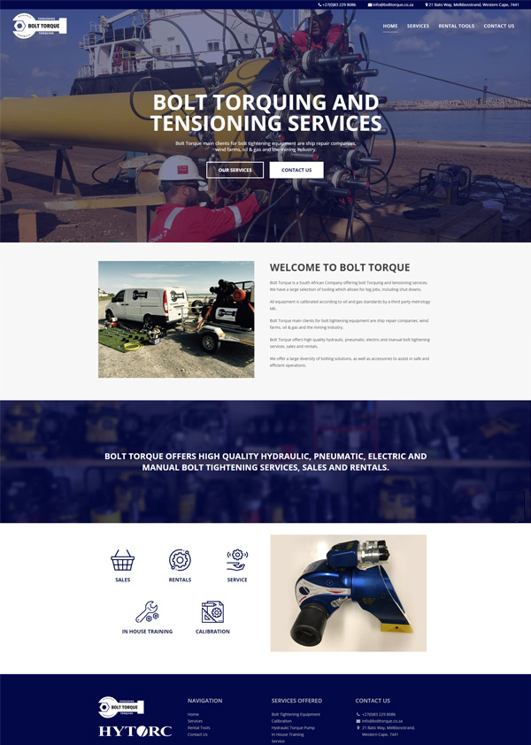 Bolt Torque WordPress Website Design