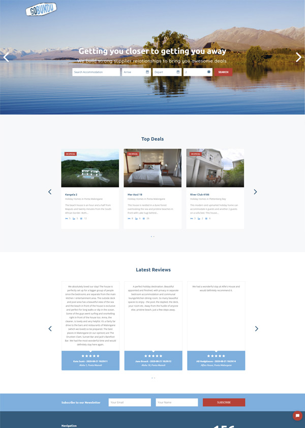 Accommodation Booking Website in Mozambique - Gobundu.com