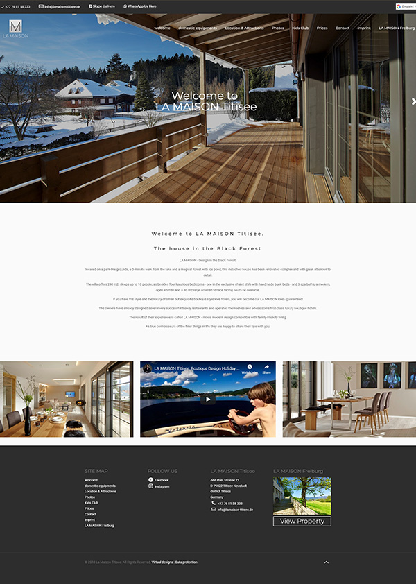 WordPress Website for GuestHouse in Germany - LA MAISON Titisee